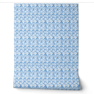 Aqua Fan Breeze Mini - Blue, White - Coastal Wallpaper