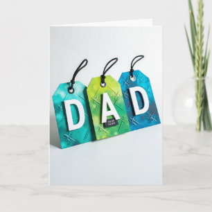 Aqua Fathers Day Bespoke Card