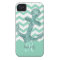 Aqua Faux Glitter Anchor Chevron Personalized
