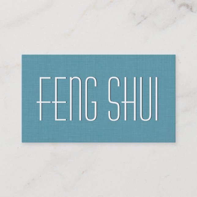 Aqua FENG SHUI Simple Style V53K Business Card (Front)