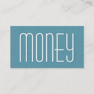 Aqua FINANCIAL PLANNER Simple Style V46 Business Card