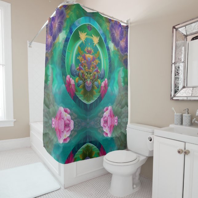 Aqua Floral Abstract underwater Garden  (In Situ)