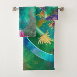 Aqua Floral Jardin sous-marin Abstrait