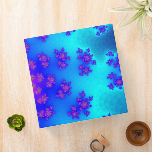 Aqua Floral Sprinkles Binder