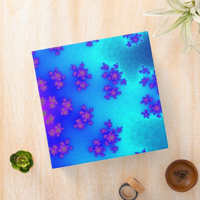 Aqua Floral Sprinkles Binder (In Situ)