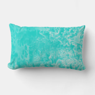 'Aqua Foam' Abstract Lumbar Pillow