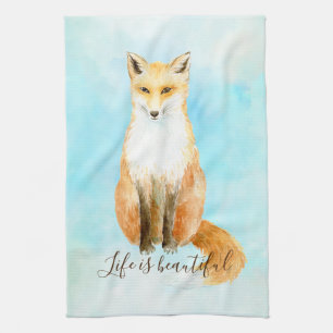 Aqua Fox Kitchen Towel