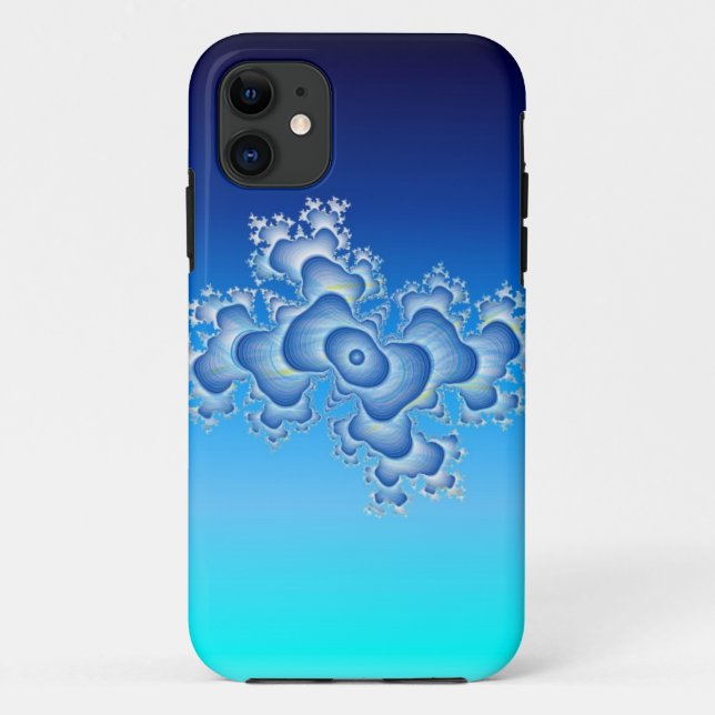 Aqua Fractal Case-Mate iPhone Case (Back)