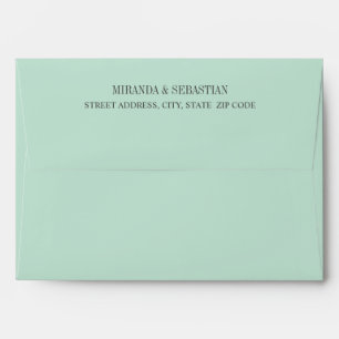 Aqua Fresh Eucalyptus leaves Wedding   A7 Envelope