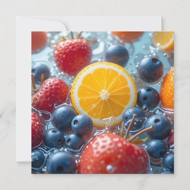 Aqua Fruit Medley Save The Date (Front)