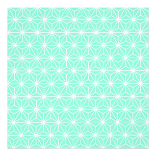 Aqua Geometric Art Deco Style Triangles Pattern Photo Print