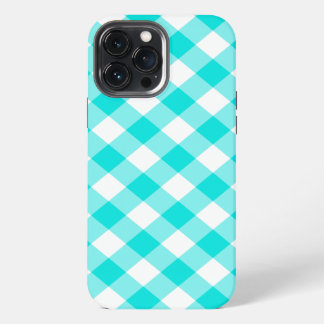Aqua Gingham iPhone 13 Pro Max Case