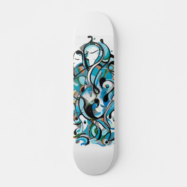 Aqua girl skateboard deck (Front)