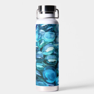 Aqua Glass Stones  Water Bottle