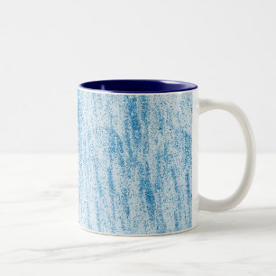 Aqua Glitter Abstract Two-Tone Coffee Mug