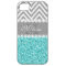 AQUA GLITTER, GRAY CHEVRON, MONOGRAMMED