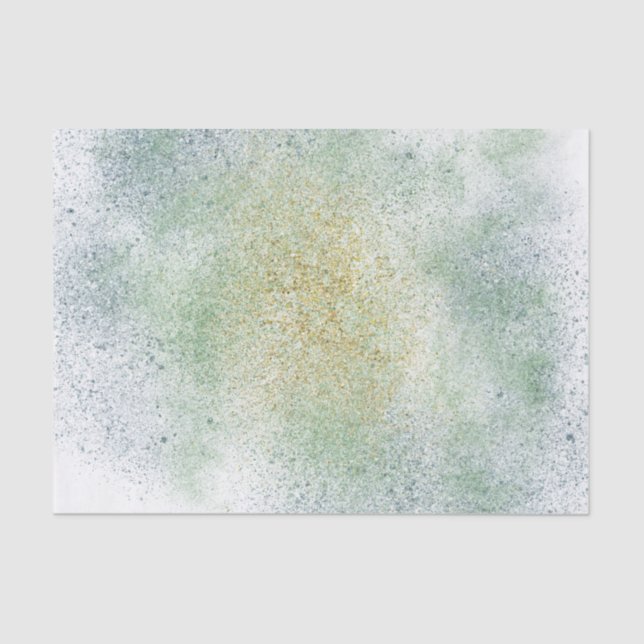 Aqua Gold Blue Dream Tissue Paper (Front)