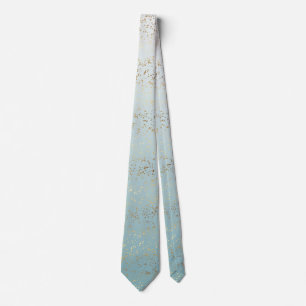 Aqua Gold Confetti Ombre Tie