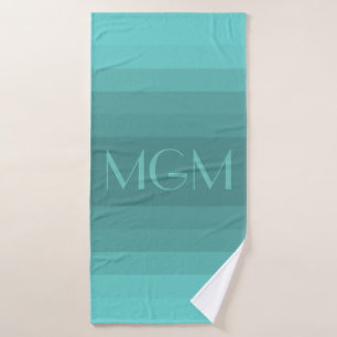 Aqua gradation giant monogram bath towel set