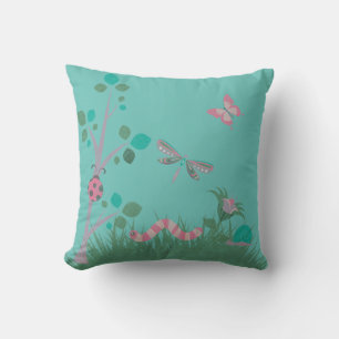 AQUA GREEN ANIMAL WOODLAND CUTE CUSHIONS