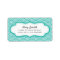 Aqua Green Geometric Circle Pattern Address Labels
