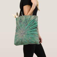 Aqua Green Ice Exploding Vintage Art Glass