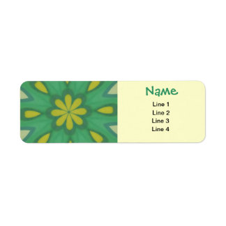 Aqua Green Mandala Labels