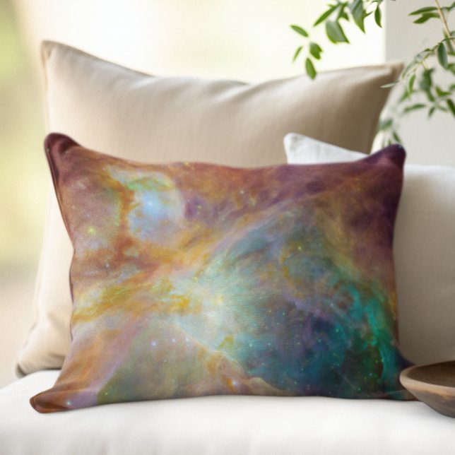 Aqua Green Orion Nebula Decorative Pillow (Aqua Green Orion Nebula Decorative Pillow)