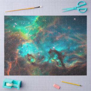 Aqua Green Star Cluster NGC 2074 LMC Tissue Paper