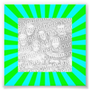 Aqua Green Starburst Frame Photo