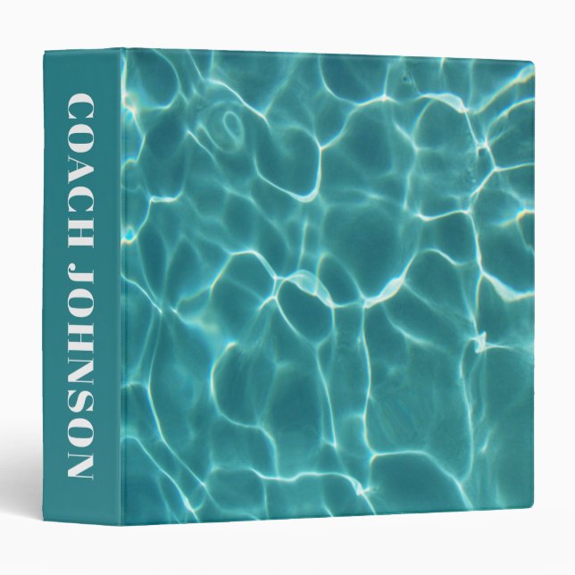 Aqua Green Swimming Pool Photo Binder (Front/Spine)