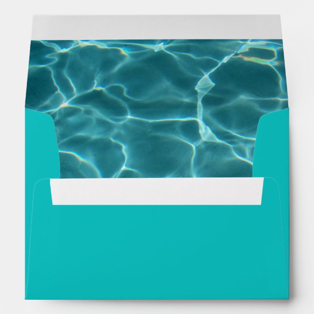 Aqua Green Swimming Pool Photo Envelopes (Back (Bottom))