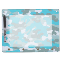 Aqua Grey White Camo Design