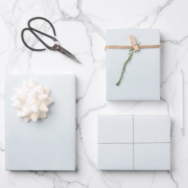 Aqua Haze Watercolor Wrapping Paper Sheet (Front)