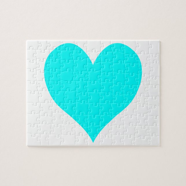 Aqua Heart Jigsaw Puzzle (Horizontal)