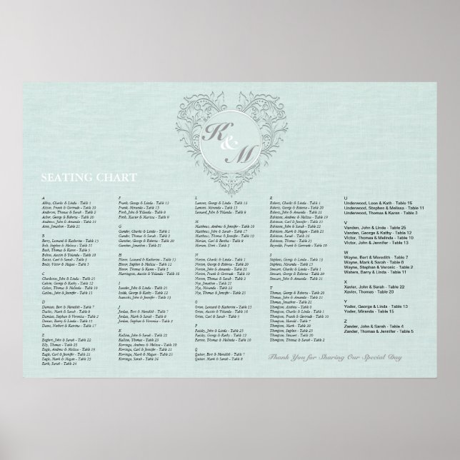 Aqua HeartyChic Poster (Front)