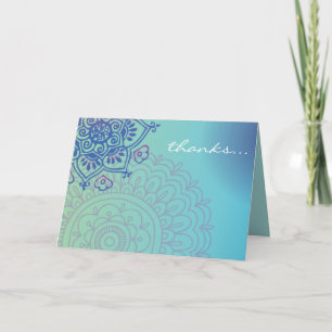 Aqua HEMSA HAND of GOD Baby Naming Thank You Card