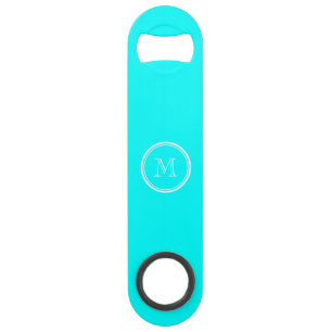 Aqua High End Coloured Personalized Speed Bottle Opener