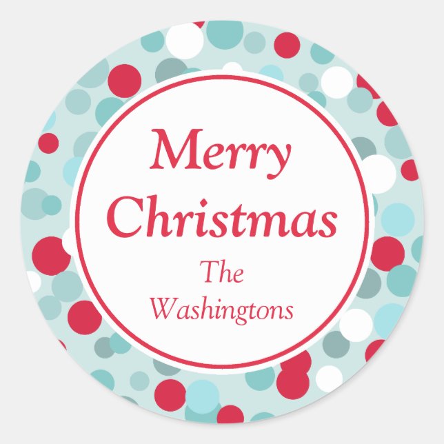 Aqua Holiday Stickers (Front)