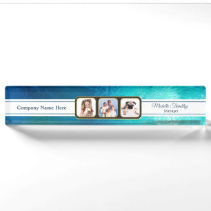 Aqua Ice Custom Photo Nameplate