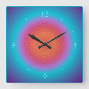 Aqua Illuminé rose orange Design > Horloges murale