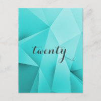 Aqua Jewel Tones Table Number Postcard