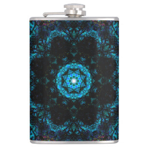 Aqua Kaleidoscope Effect, Hip Flask