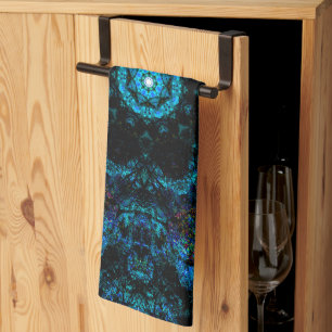 Aqua Kaleidoscope Effect, Kitchen Towel