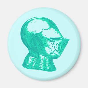 Aqua Knight Armour Medieval Helmet Knights Magnet
