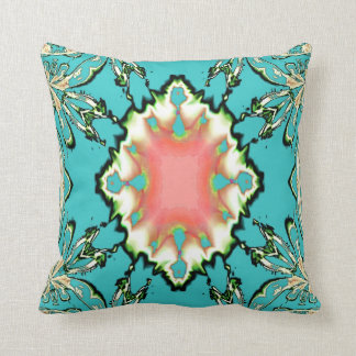 Aqua Lace American MoJo Pillow