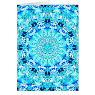 Aqua Lace, Delicate, Abstract Mandala