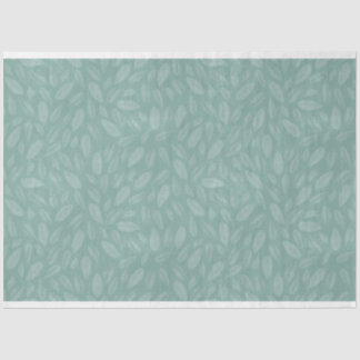 aqua leaf overall pattern tissue paper
