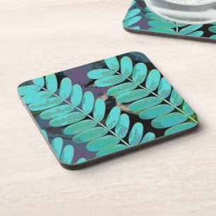 Aqua Leaves Coaster