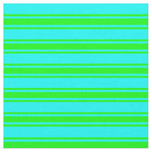 Aqua & Lime Striped/Lined Pattern Fabric